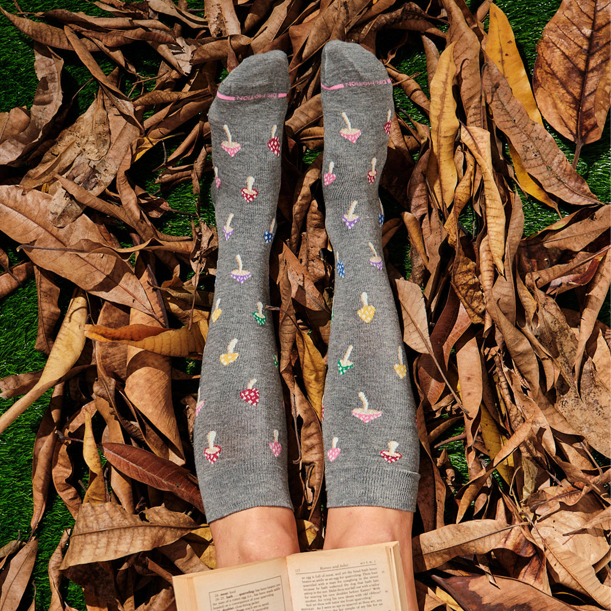 Dr. Motion Best Price | Colorful Shrooms - Knee-High Compression Socks For Women