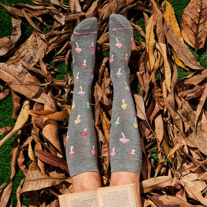 Dr. Motion Best Price | Colorful Shrooms - Knee-High Compression Socks For Women