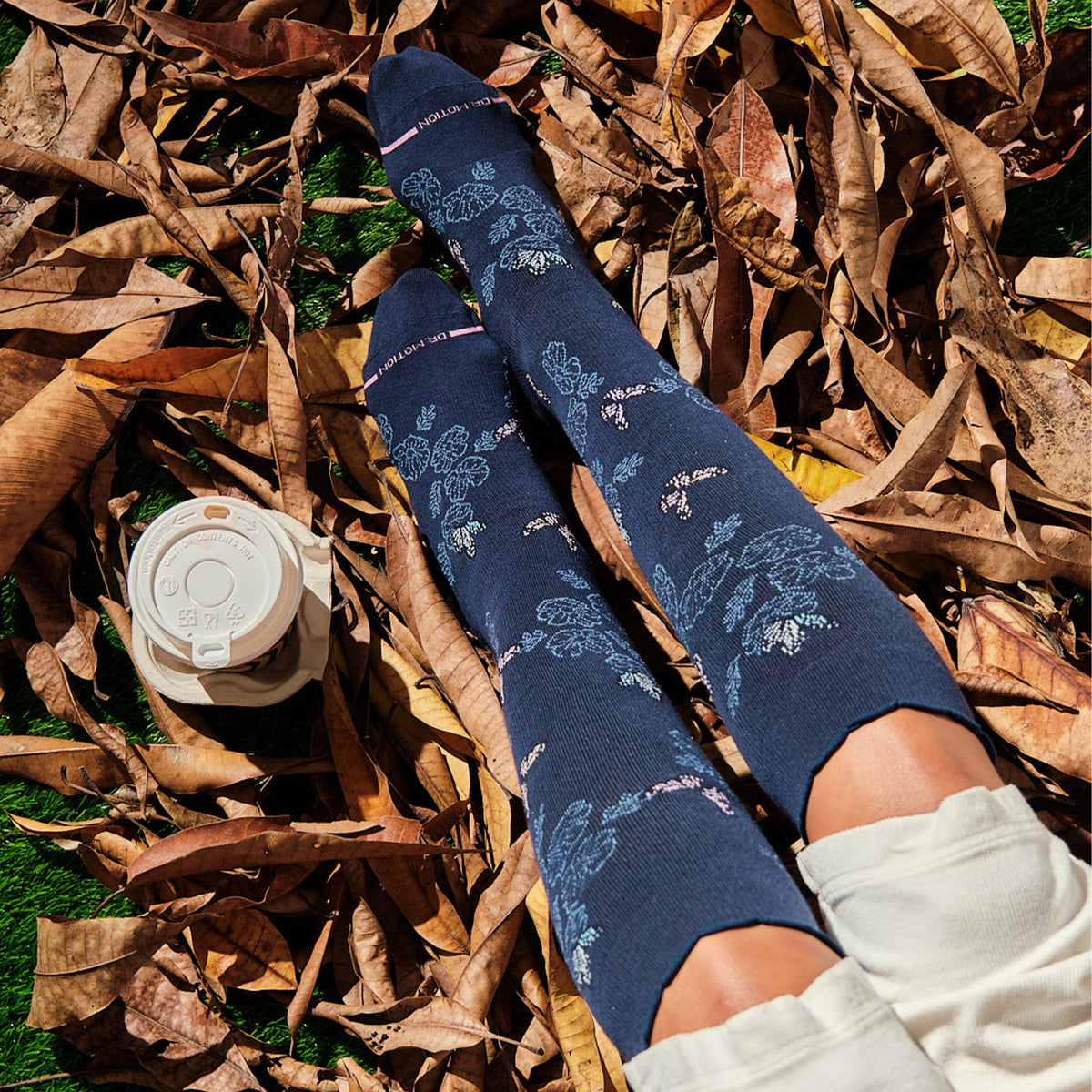 Dr. Motion Top Pick | Whimsical Butterflies - Knee-High Compression Socks For Women