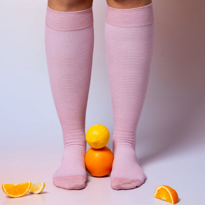 Dr. Motion Discount | Microstripe - Knee-High Compression Socks For Women