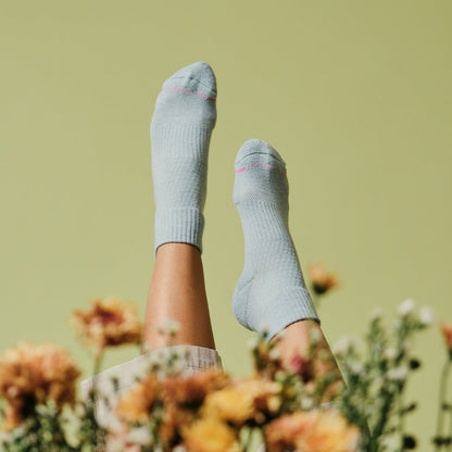 Dr. Motion Essential | Basic Ribbed Cuff - Quarter Compression Socks For Women