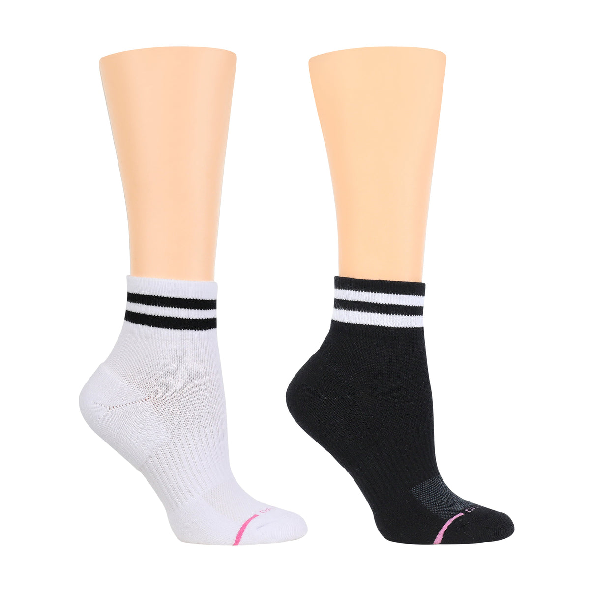 Dr. Motion Popular | Varsity Stripe - Quarter Compression Socks For Women