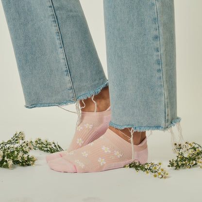 Dr. Motion Trending | Floral Dots - Ankle Compression Socks For Women