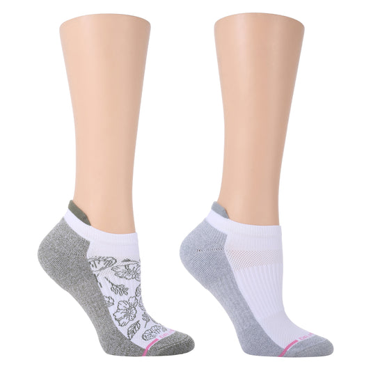 Dr. Motion Sale | Floral Outline - Ankle Compression Socks For Women