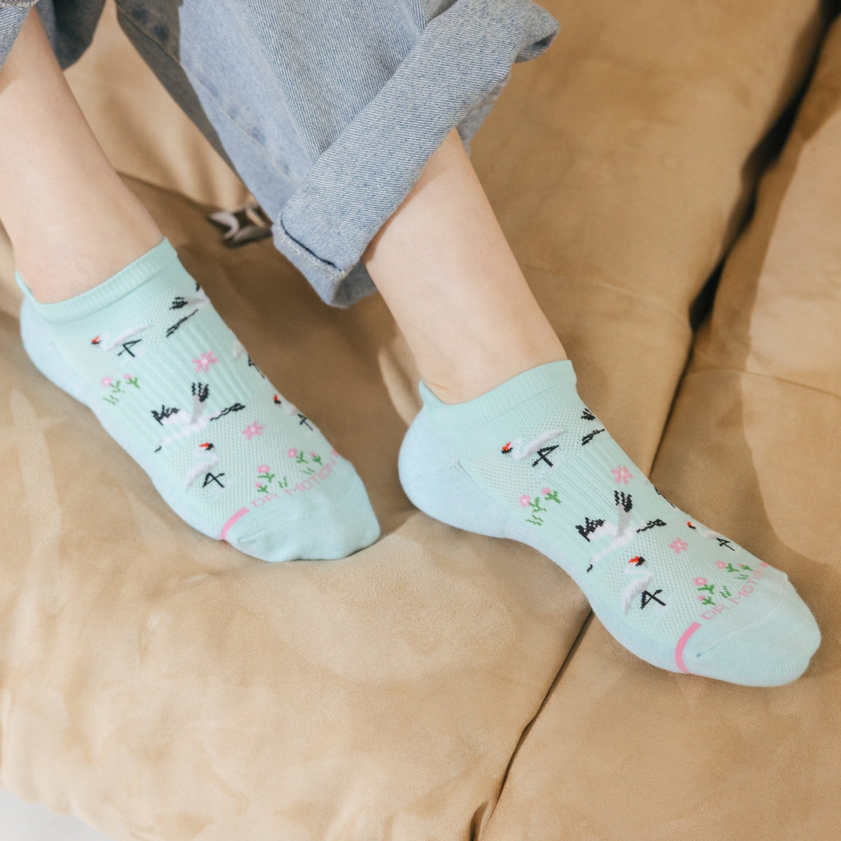 Dr. Motion Customer Favorite | Whooping Cranes - Ankle Compression Socks For Women