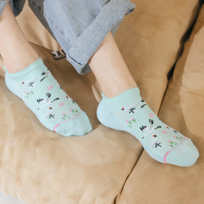 Dr. Motion Customer Favorite | Whooping Cranes - Ankle Compression Socks For Women