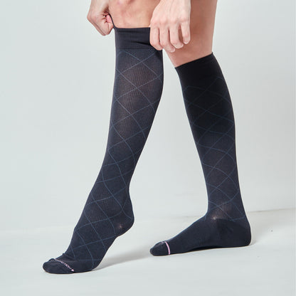 Dr. Motion Essential | Diamond Pattern - Knee-High Compression Socks For Women