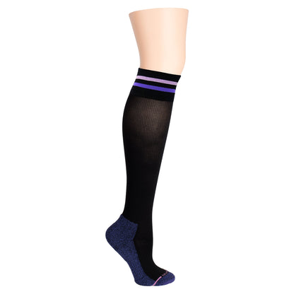 Dr. Motion Discount | Cuff Stripe - Knee-High Compression Socks For Women