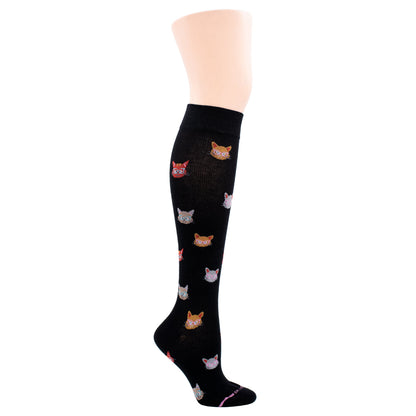 Dr. Motion Top Pick | Cats in Glasses - Knee-High Compression Socks For Women