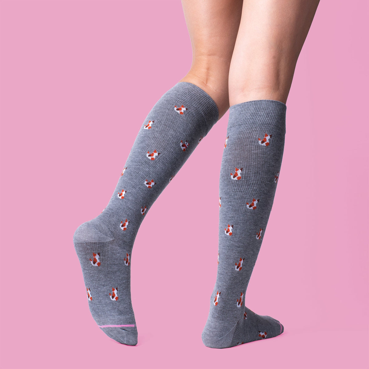 Dr. Motion Smart Buy | Cats - Knee-High Compression Socks For Women