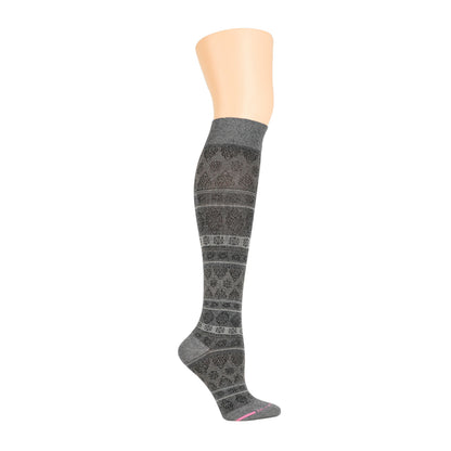 Dr. Motion Exclusive | Striped Pattern - Knee-High Compression Socks For Women