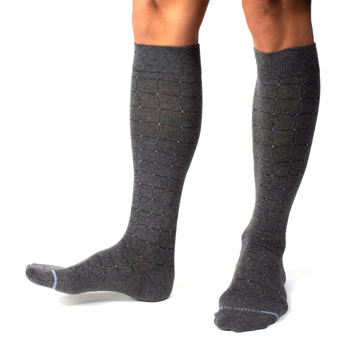 Dr. Motion Featured | Pin Dot Grid - Knee-High Compression Socks For Men