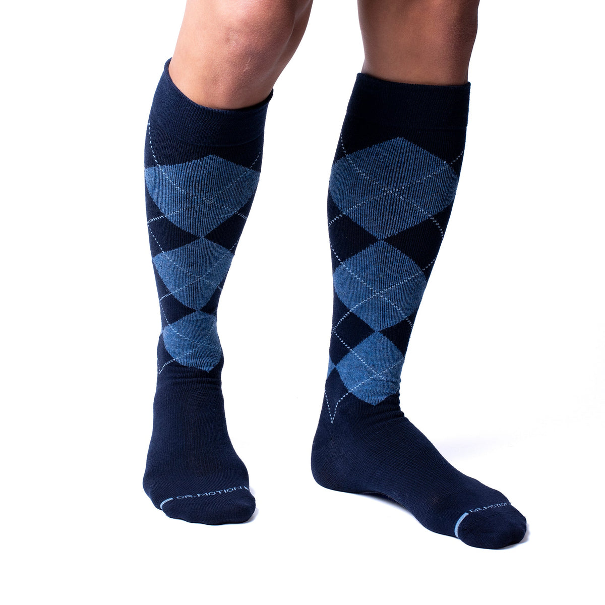 Dr. Motion Essential | Classic Argyle - Knee-High Compression Socks For Men