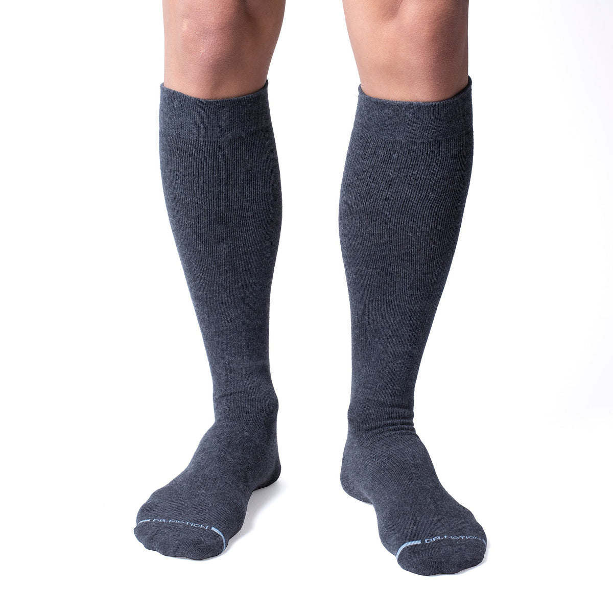Dr. Motion Best Seller | Solid Cotton Blend - Knee-High Compression Socks For Men