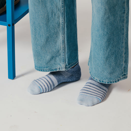 Dr. Motion Essential | Contrast Stripe - Ankle Compression Socks For Men