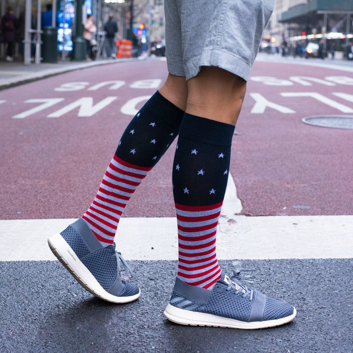 Dr. Motion Sale | Stars Stripes - Knee-High Compression Socks For Men