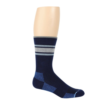 Dr. Motion Smart Buy | Varsity Top Stripe - Compression Outdoor Medium Weight Crew For Men