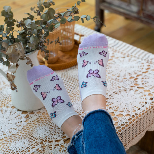 Dr. Motion Customer Favorite | Butterfly - Ankle Compression Socks For Women