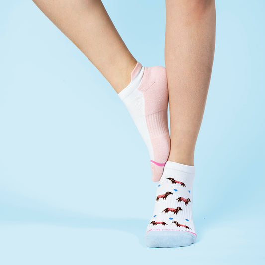 Dr. Motion Everyday | Dachshund - Ankle Compression Socks For Women